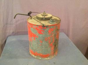 lot 211 image: Antique & Rare Kerosene Can with Pump