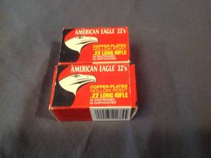 lot 243 image: 2 Boxes American Eagle 22 Long Rifle Hollow Point
