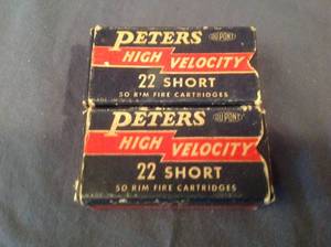 lot 246 image: 2 Boxes Peters 22 Short High Velocity