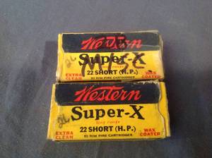 lot 250 image: 2 Boxes Western Super X 22 Short Hollow Point