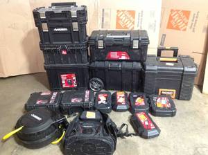 Lot of assorted Tool boxes and tools customer returns see pictures