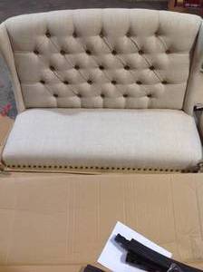Williams Home Sania I Antique Black 2-Seater Bench 48 in. W x 25 in. D x 42 in. H not used