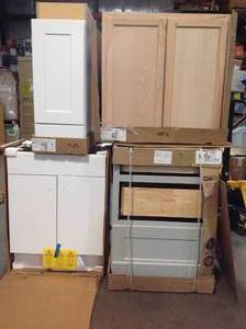 Lot of 4 assorted Cabinets various models and sizes one of them is damaged see pictures