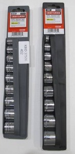 lot 402 image: Craftsman 18-Piece Metric and Standard SAE 38 Drive Socket Sets