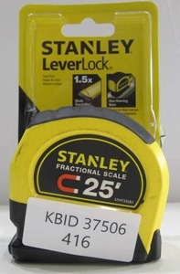 lot 416 image: Stanley LeverLock 25 Foot Tape Measure