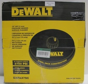 lot 418 image: DeWalt 18 in. Surface Cleaner for Gas Pressure Washers Rated up to 3700 PSI