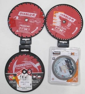 lot 421 image: Lot of 4 Diablo Ridgid Saw Blades
