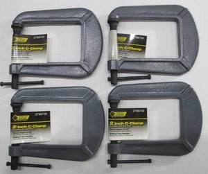 lot 434 image: 4-Pack Steel Grip 2-Inch C-Clamps