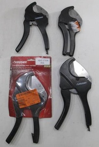 lot 456 image: Lot of 4 Husky PVC Pipe Cutter Tools