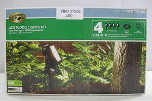 lot 460 image: Hampton Bay Low Voltage Black Outdoor Integrated LED Landscape Flood Lights