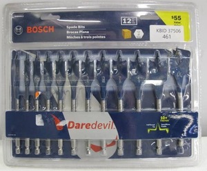 lot 461 image: Bosch Daredevil High Carbon Steel Standard Spade Bit Set (12-Piece)