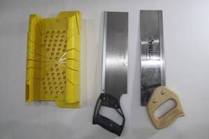 lot 473 image: Husky and Stanley Mitre Saws with Cutting Accessory