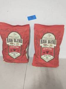 2 BAGS OF STELLA & CHEWYS RAW BLEND DRY DOG FOOD - RED MEAT