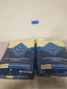2 BAGS OF Blue Buffalo Life Protection Formula Senior Chicken & Brown Rice Recipe Dry Dog Food