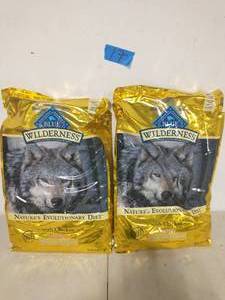 2 BAGS OF Blue Buffalo Wilderness Healthy Weight Chicken Recipe Grain-Free Dry Dog Food