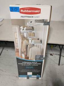 RUBBERMAID 5 ft. - 7 ft. Wire Closet Shelf Wardrobe Kit
