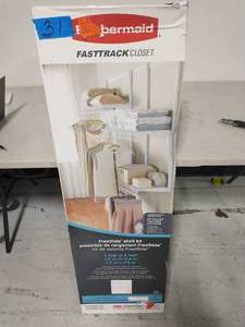 RUBBERMAID 5 ft. - 7 ft. Wire Closet Shelf Wardrobe Kit