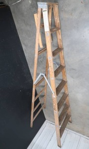 lot 32 image: WOODEN LADDER