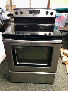 lot 24 image: Amana - Stainless Steel Electric Oven  Stove Top