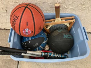 lot 44 image: Sporting Goods Bin