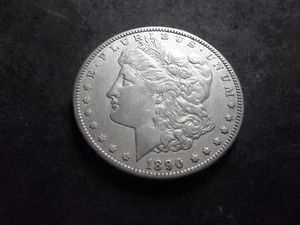 1890 CC  Morgan Silver Dollar