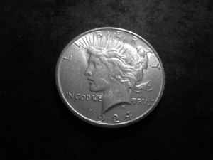 1924 S Peace Silver Dollar