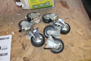 lot 1129 image: Lot of (Approximately 7) Caster Wheel 3 on Fixed Plate