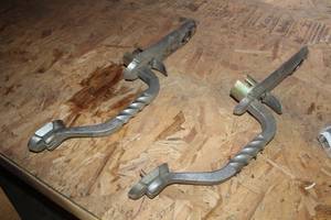 lot 1132 image: Lot of (2) Metal Exterior Entry Door Handles
