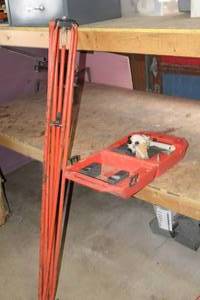 lot 1101 image: David White Meridian Surveyor Tool LT6-900  with Stand and Plastic Carry Case