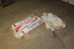 lot 1104 image: Lot of Plastic Sheeting, Drop Cloths, Temporary Carpet Protection