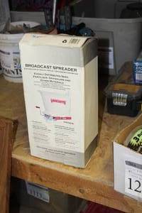 lot 1174 image: LawnCrafter Broadcast Spreader 45-0276 (in box)