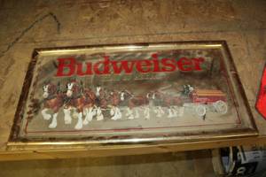 lot 1175 image: Budweiser Clydesdale Framed Wall Art 27Wx14H