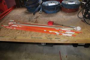 lot 1179 image: Lot of (17) Reflector Sticks 48 and Surveyor Flags