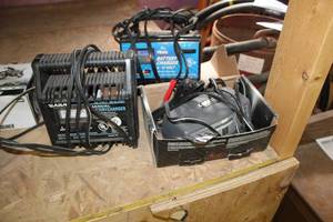 lot 1605 image: Lot of (3) Battery MaintainerCharger  with Exide Manual, Schumacher Speed, Peak