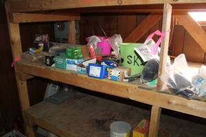 lot 1646 image: Lot of Fasteners  with Large Nails, Spax Powerlags, Various Nails, Self Drill Pan Head Screw, Grip-Rite 8d 2-14 Bright Duplex, Ultra Deck T-Clip, Misc. Fasteners