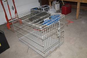 lot 1648 image: Metal Wire Animal Crate 36Lx22Wx24H