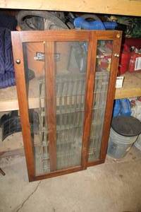 lot 1695 image: Lot of (2) Wood Cabinet Door with Glass 22Wx49-14H