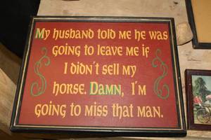 lot 1712 image: My Husband Told Me Wall Dcor 1Tx13-12Wx11H