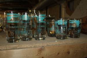 lot 1724 image: Lot of (12) Steamboat Glasses