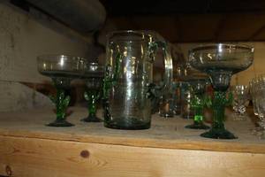 lot 1733 image: Cactus Glass Set 5-piece  with Pitcher 9H (x1), Margarita Glasses 7 (x4)