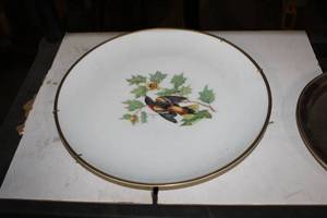 lot 1737 image: Shreve Crump & Row Collectors Plate Baltimore Oriole from the drawings of Audubon 13-14D
