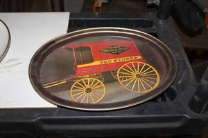 lot 1738 image: Metal Oval Platter 14-12Lx 11-12W