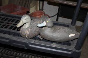 lot 1739 image: Lot of (2) Duck Decoys 14Lx 5-12Wx7H