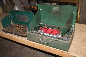 lot 1758 image: Lot of (2) Hillary Propane Camp Stove 2-Burner