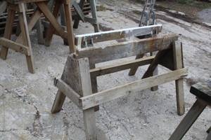 lot 1778 image: Lot of (2) Wood Sawhorses