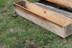 lot 1009 image: Lot of (2) Wood Planter Boxes 48Lx9Wx8H