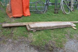 lot 1028 image: Lot of (4) Wood Timber Boards