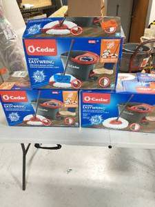3 O-CEDAR EasyWring Microfiber Spin Mop and Bucket System