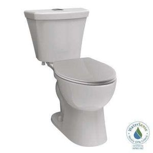 DELTA Turner 2-Piece 1.1 GPF1.6 GPF Dual Flush Elongated Front Toilet in White