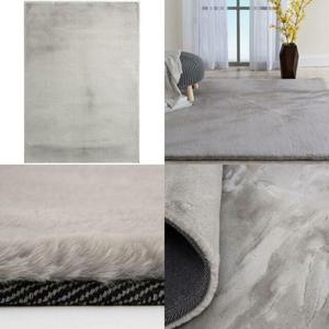 Bazaar Piper Gray 5FT X7FT Solid Polyester Area Rug